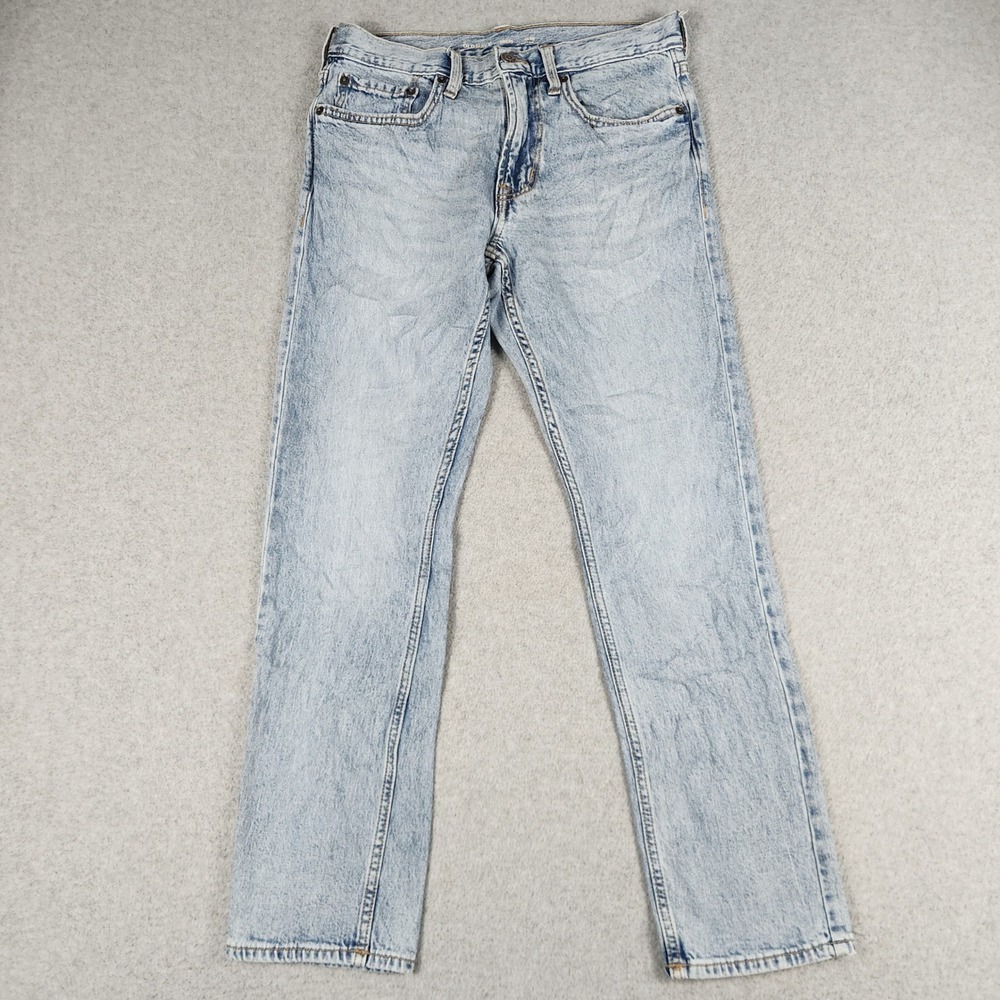 Old Navy Slim Built-In Flex Jeans Mens 30x30 Denim Light Wash Y2K Straight Leg